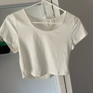 White crop top